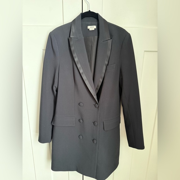 Jason Wu Dresses & Skirts - Jason Wu Women Black Double-Breasted Blazer Dress with satin lapels. Worn once.